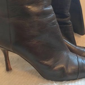 Jimmy Choo Leather Calf Boots Brown